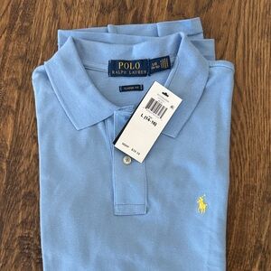 Ralph Lauren Sky Blue Polo with Yellow Logo